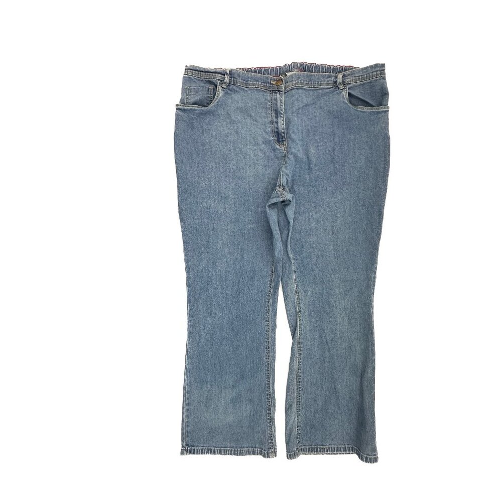 Anthology Bootcut Jeans Womens 24 Blue Christie Back Elastic Denim High Rise